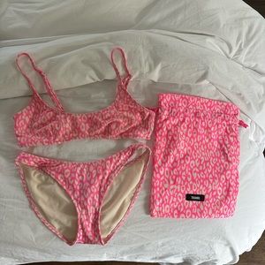 RARE Triangl Mica Pink Leapord Bikini